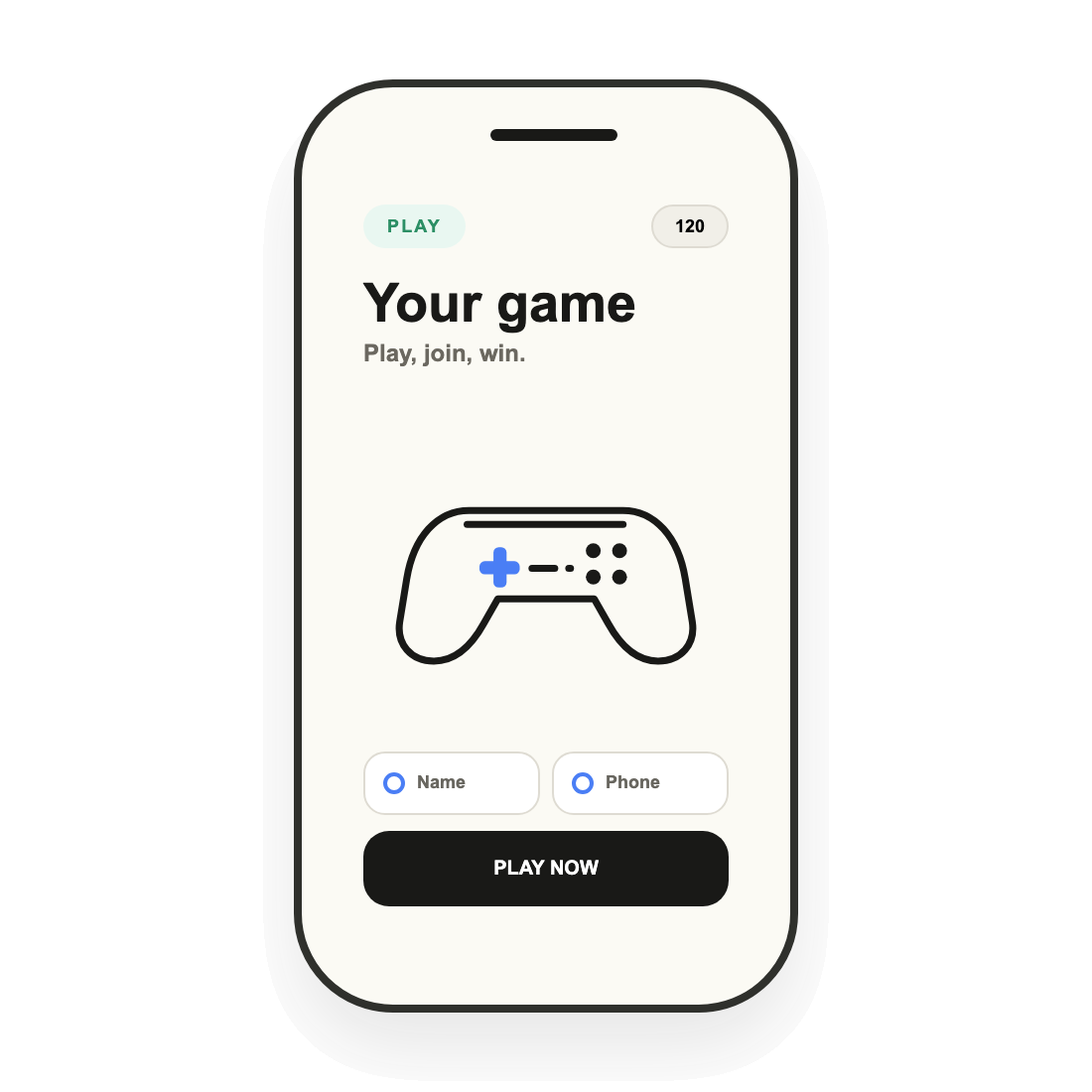 Play game and fill contact preview